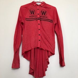 Wildfox Couture Signs Sunday Button Down Shirt